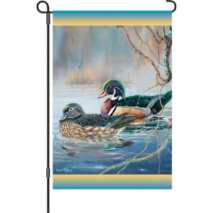 12 in. Wood Duck Bird Garden Flag - Woodies Bobber