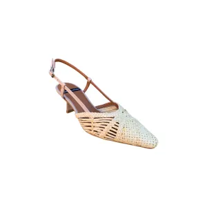 23063 Gina Raffia Natural Slingback