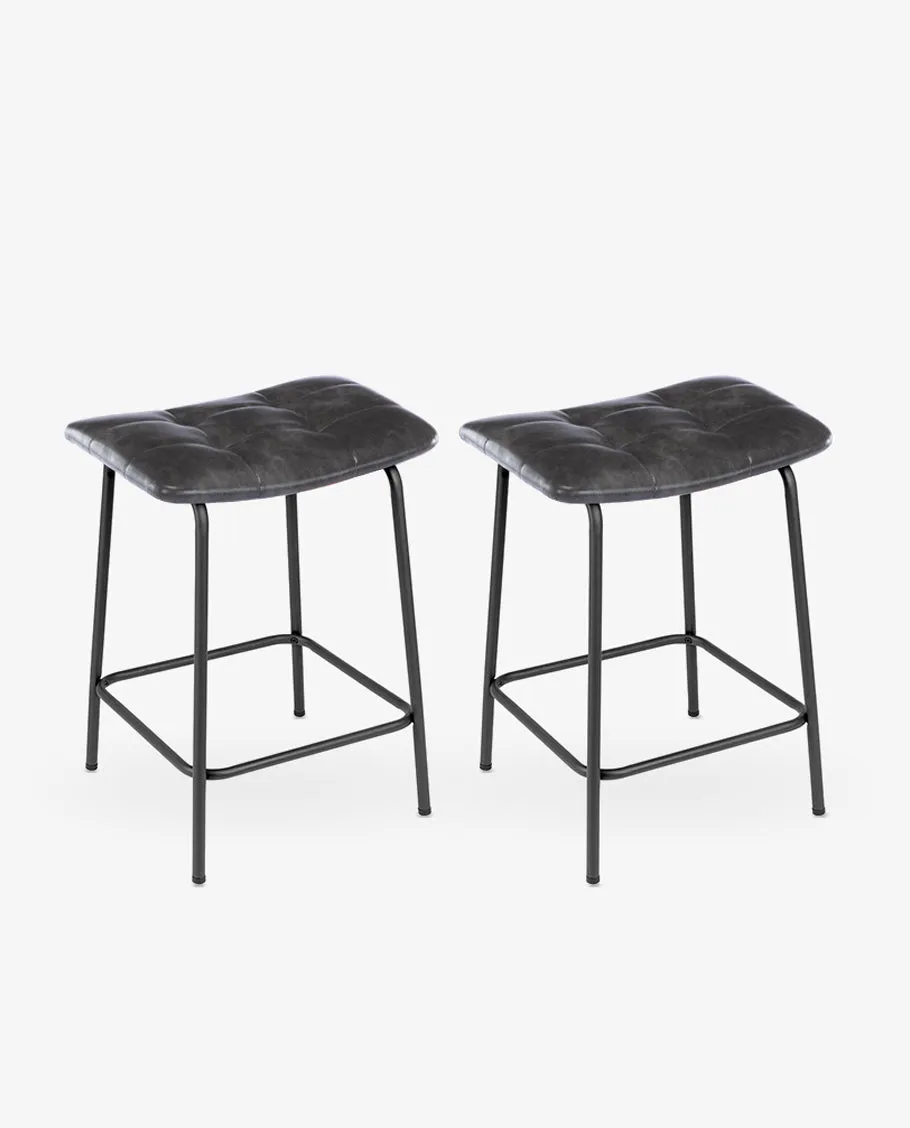 24" Grapevine Saddle Counter Stools Set of 2