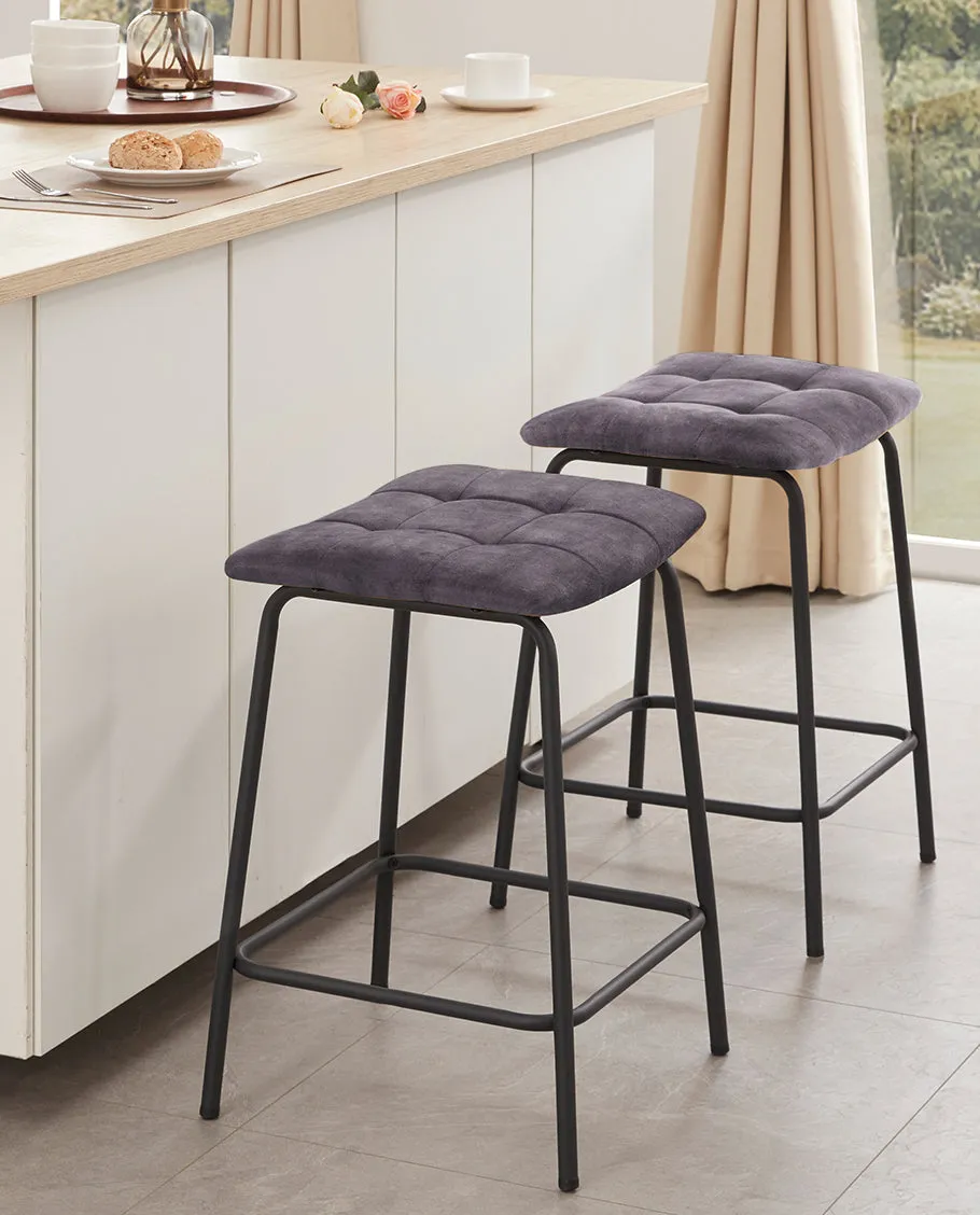 24" Grapevine Saddle Counter Stools Set of 2