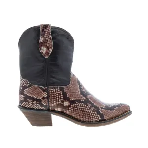 Abilene Boots 9297 Womens Brown Leather Slip On Cowboy Western Boots