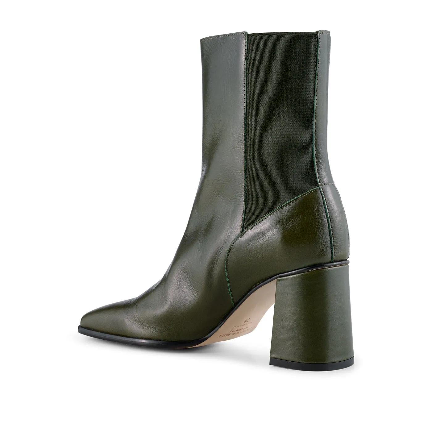 Agata chelsea boot leather - KHAKI