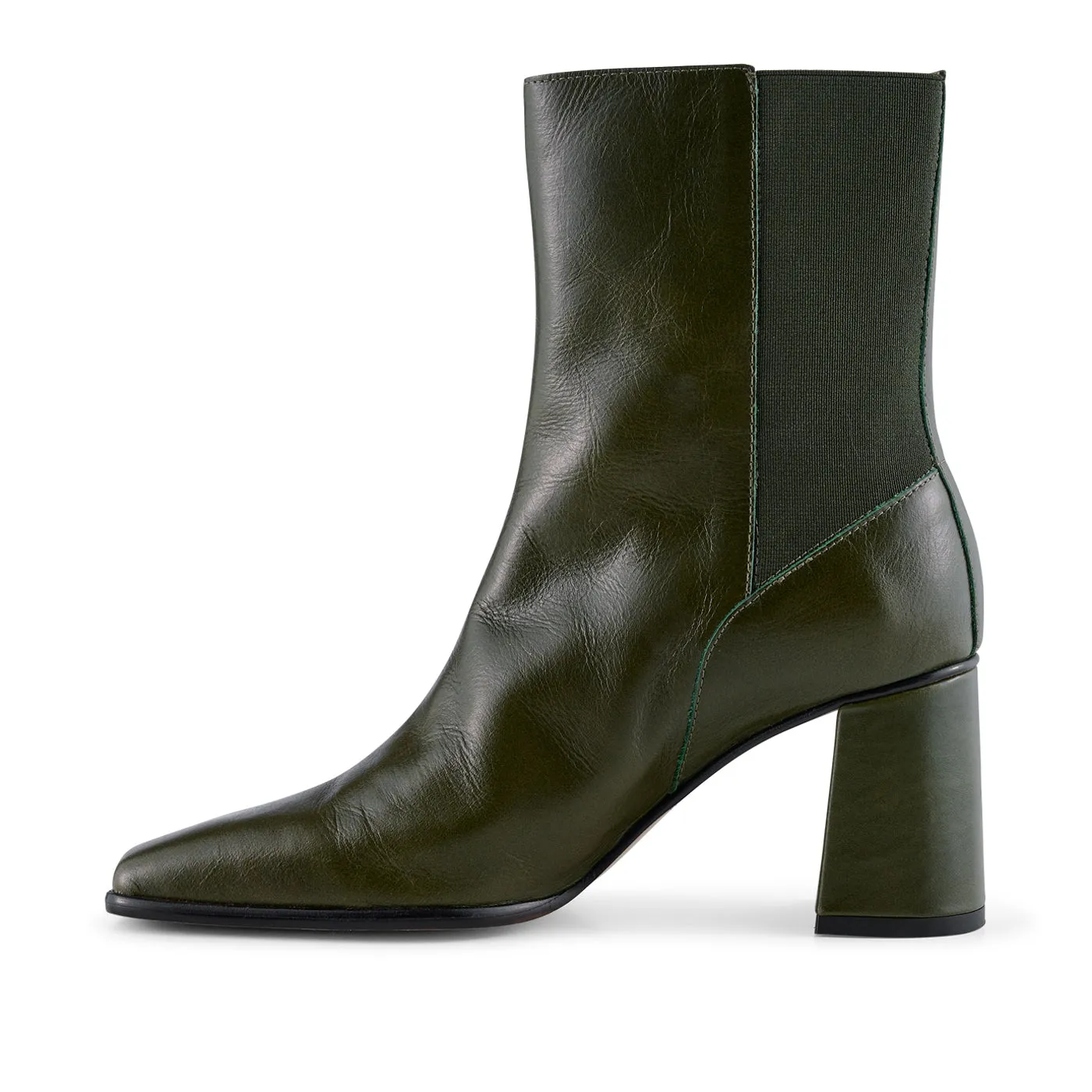 Agata chelsea boot leather - KHAKI