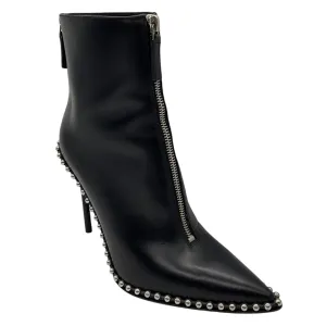 Alexander Wang Black / Silver Studded Leather Ankle Boots