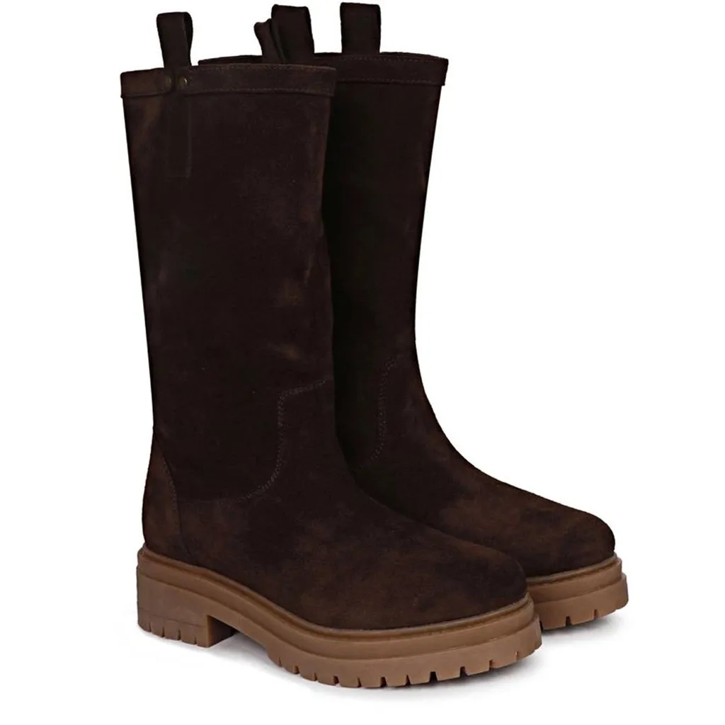 Alexandra Dark Brown Pull On Boot