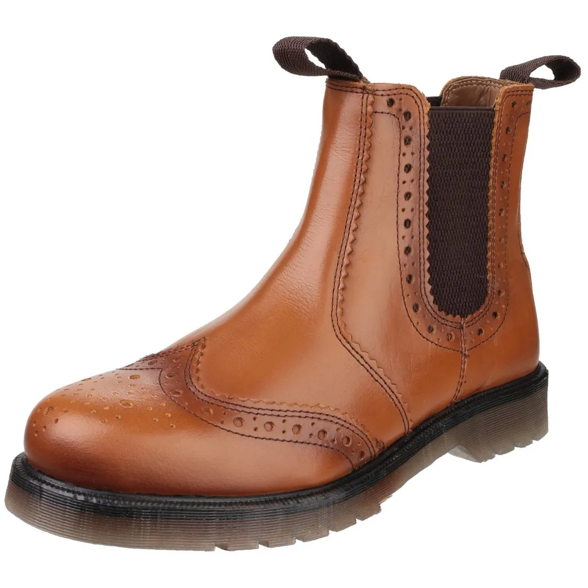 Amblers Mens Dalby Pull On Brogue Boots