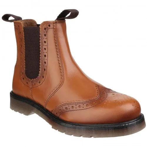 Amblers Mens Dalby Pull On Brogue Boots