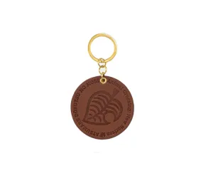 Animal Crossing Leather Leaf Keychain