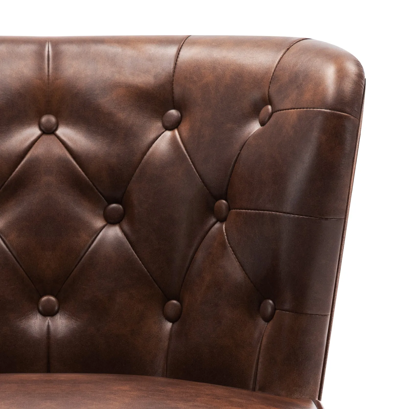 Arlington Faux Leather Slipper Chair