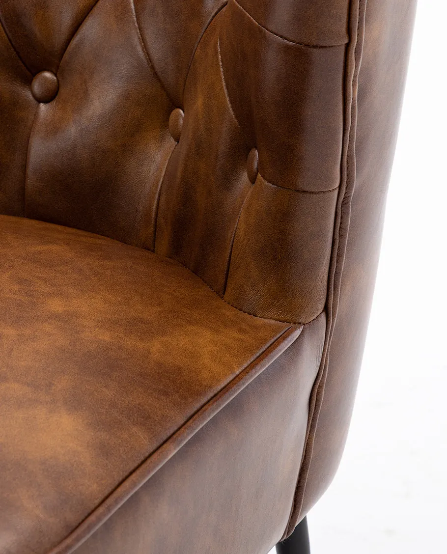 Arlington Faux Leather Slipper Chair