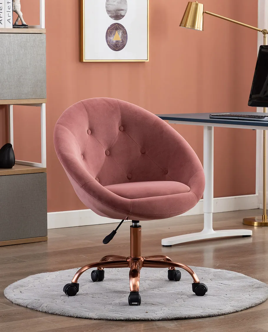 Austin PU Velvet Swivel Rolling Chair