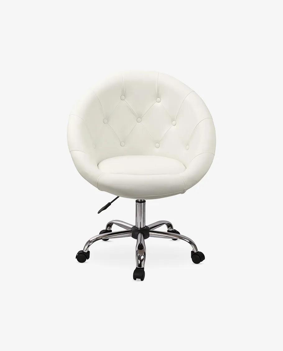 Austin PU Velvet Swivel Rolling Chair