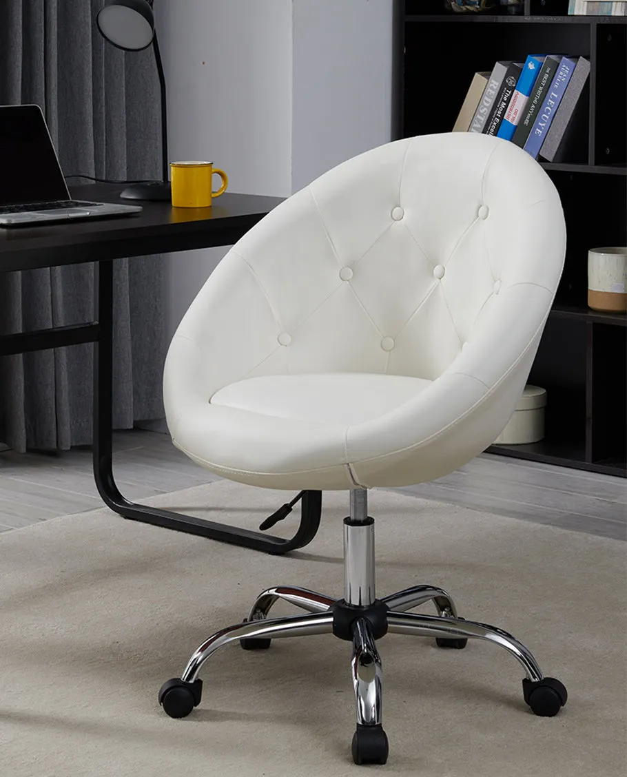 Austin PU Velvet Swivel Rolling Chair