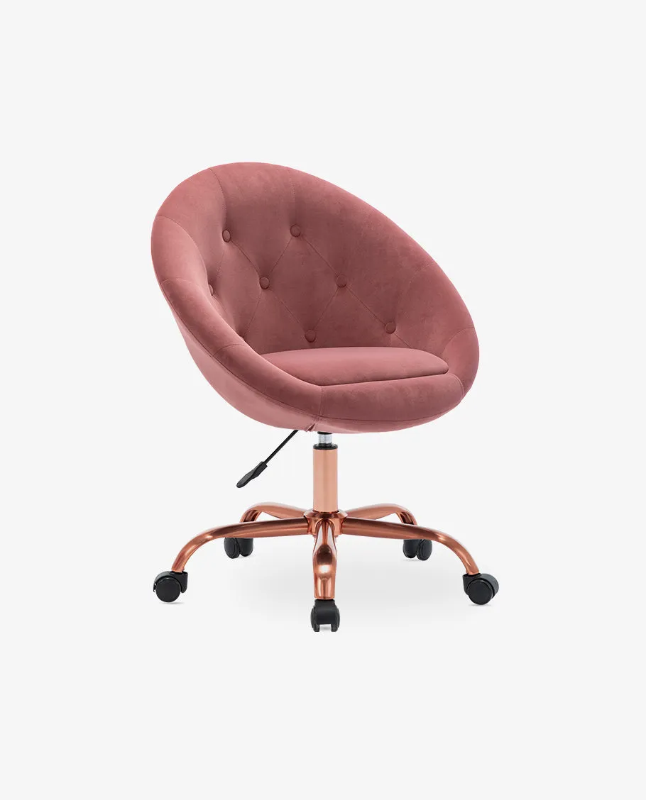 Austin PU Velvet Swivel Rolling Chair