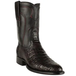 Black Cherry Caiman Roper Boots