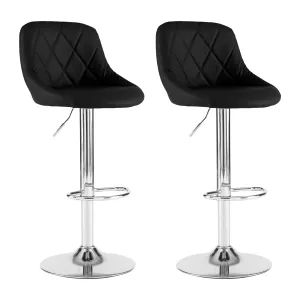 Black Leather Bar Stool