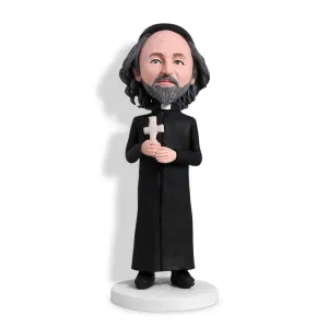 Black Robe Priest Pastor God Father Preacher Custom Figure Bobblehead