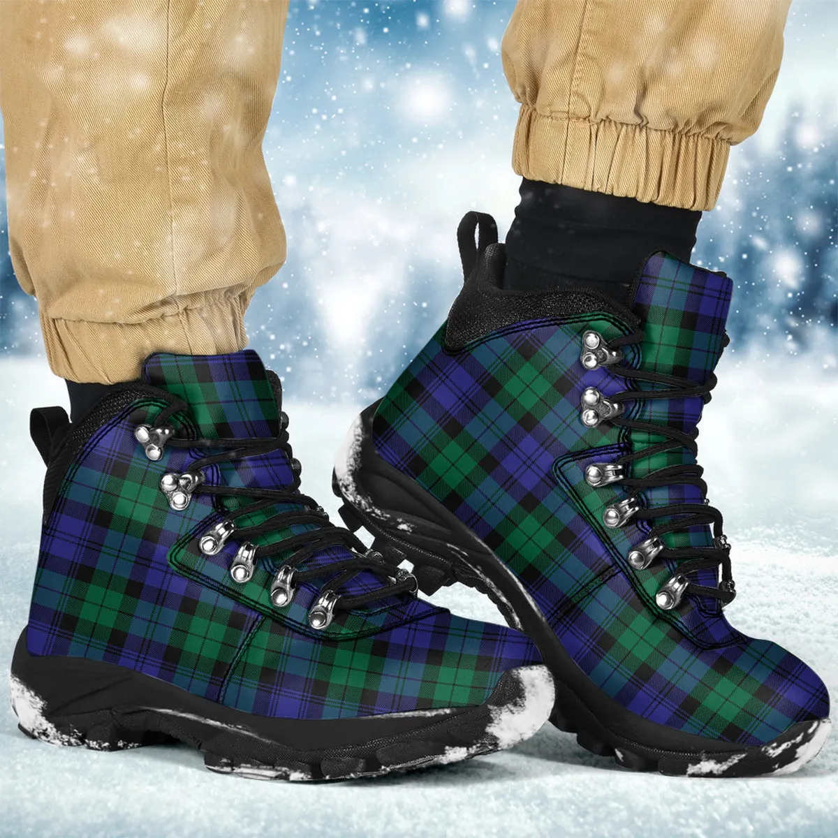 Black Watch Modern Tartan Alpine Boots