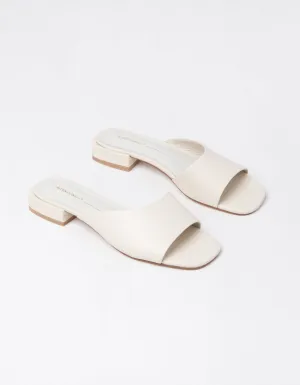 Bone Low Open Toe Mule