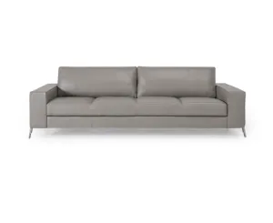 Caiena Grey Leather Sofa