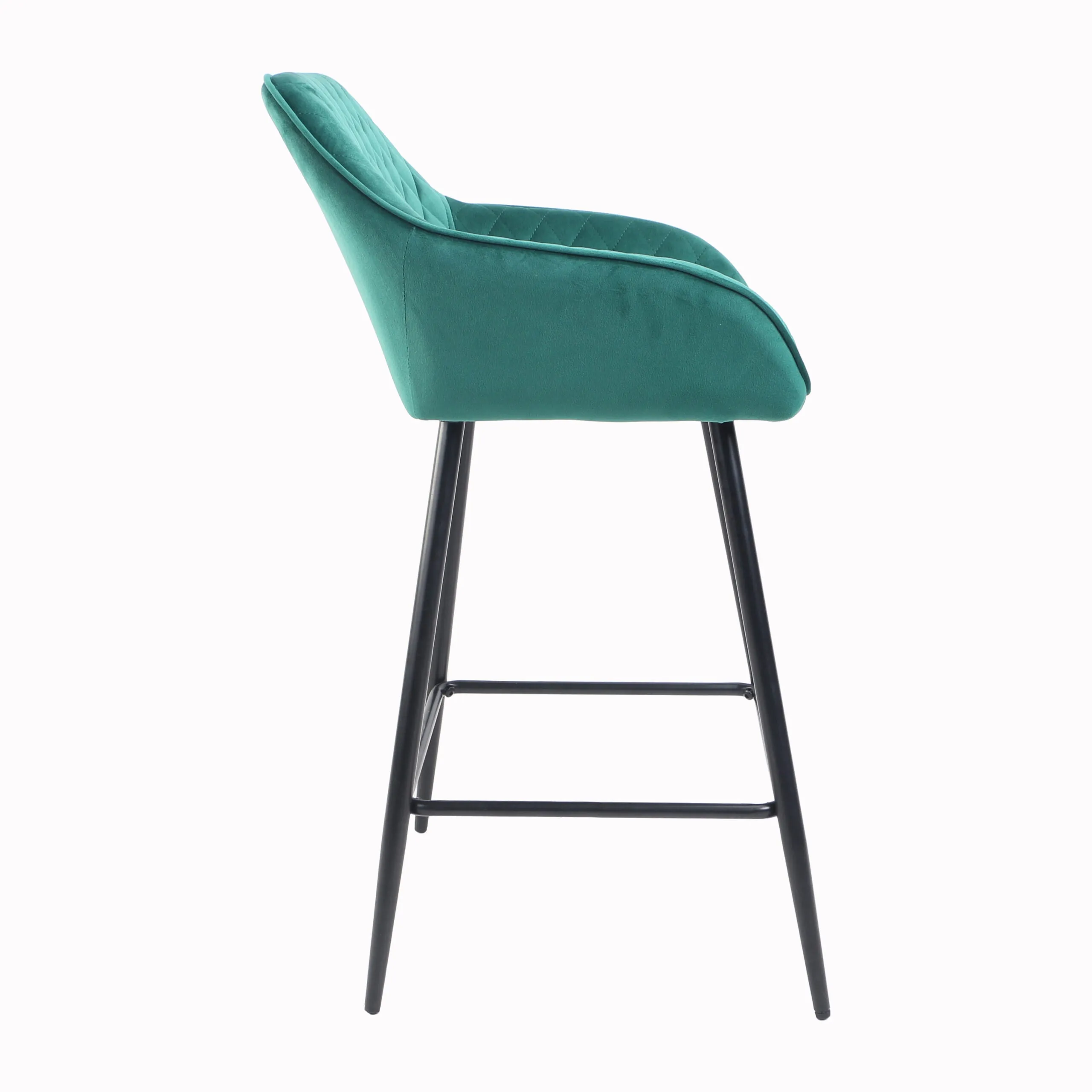 Cannes Green Crushed Velvet Bar Stool