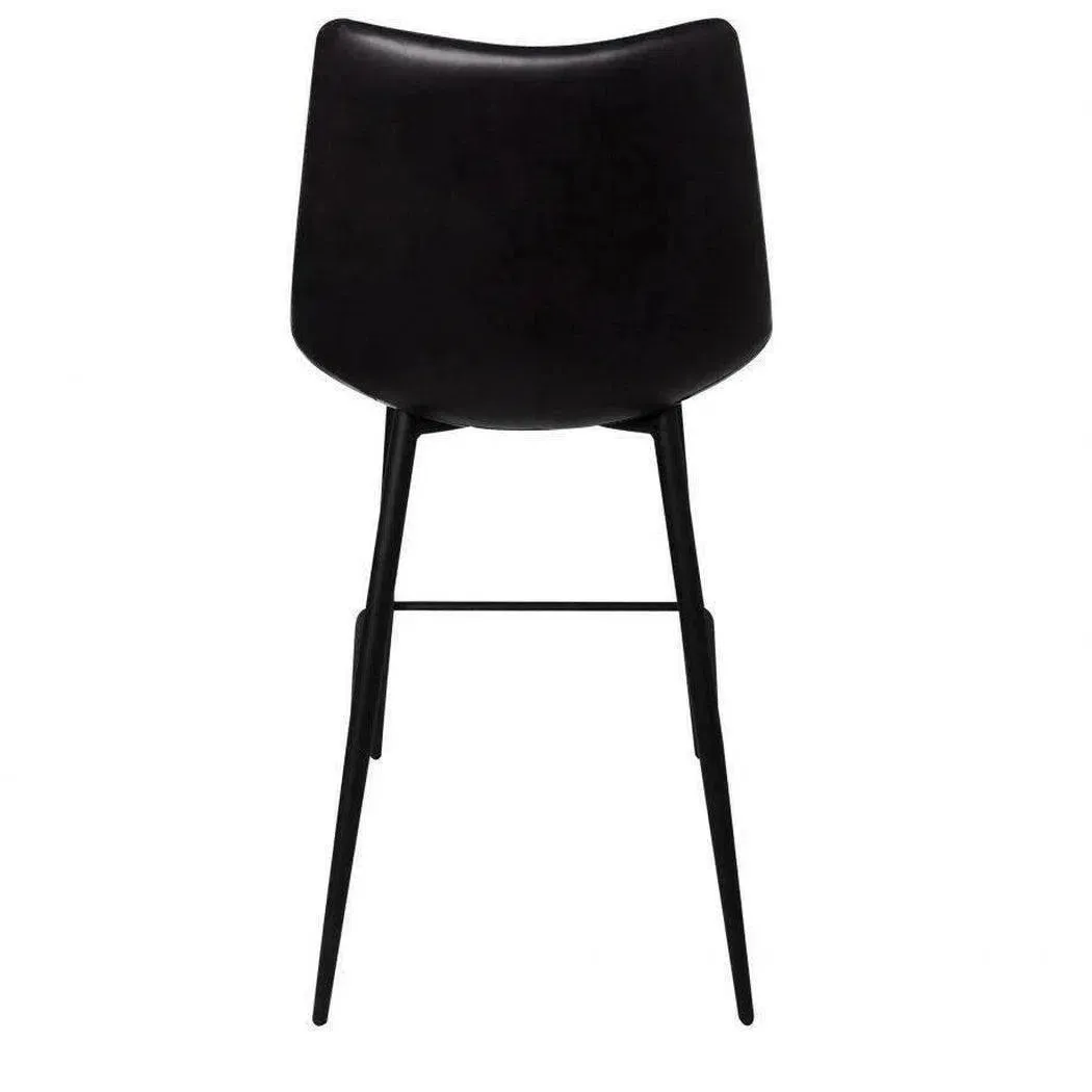 Counter Stool Matte Black (Set of 2) Black Contemporary