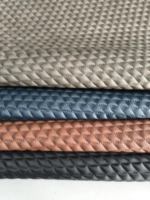 Cow leather quilted pattern rhombus, Genuine cowhide diamond printed leather sheets, thickness 1,2mm(3 oz)