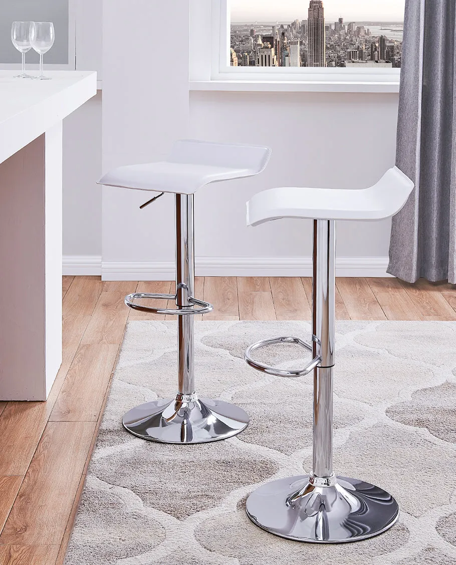 Des Moines PU Leather Bar Stools Set of 2