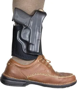 Desantis Diehard Ankle Holster - Rh Leather S&w J 2-2.25 Black