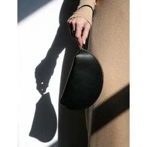 Directive Leather Shell Bag - Matte Black