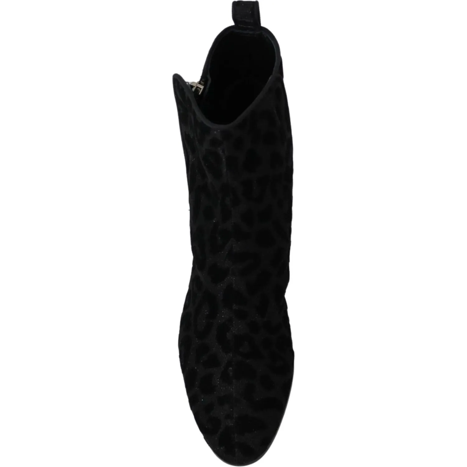 Dolce & Gabbana Elegant Black Leopard Print Short Boots