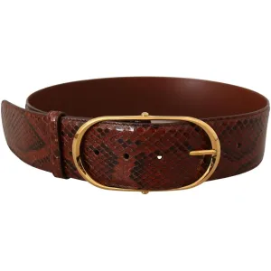 Dolce & Gabbana Elegant Python Snake Skin Leather Belt