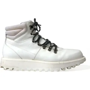 Dolce & Gabbana Pristine White Italian Ankle Boots