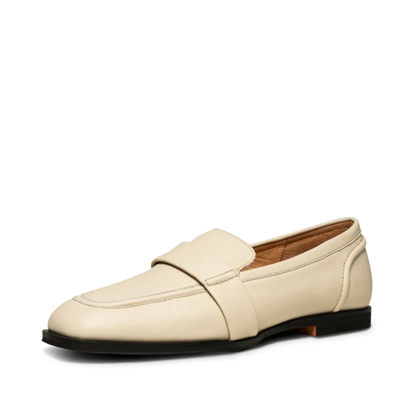 Erika saddle loafer leather - OFF WHITE