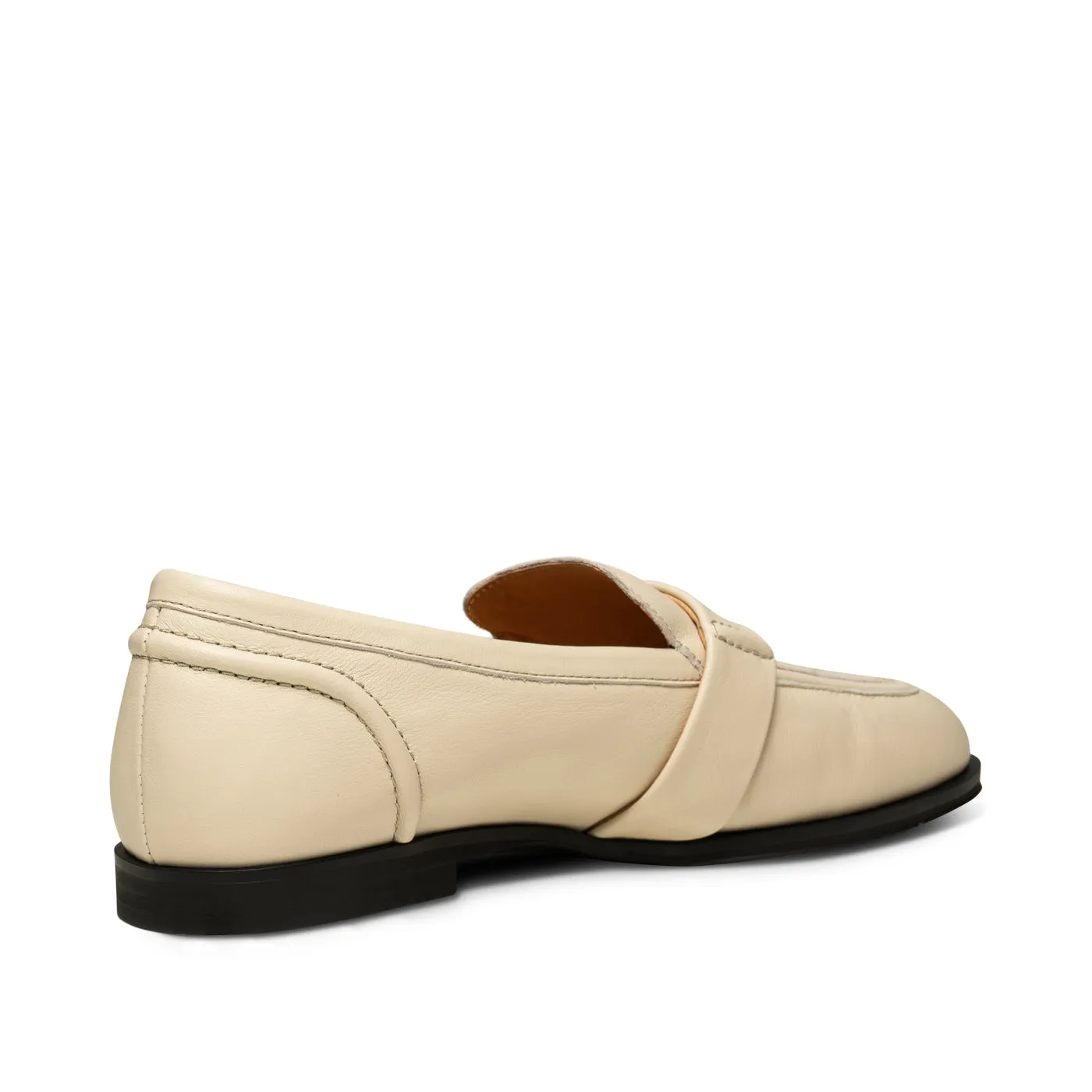 Erika saddle loafer leather - OFF WHITE