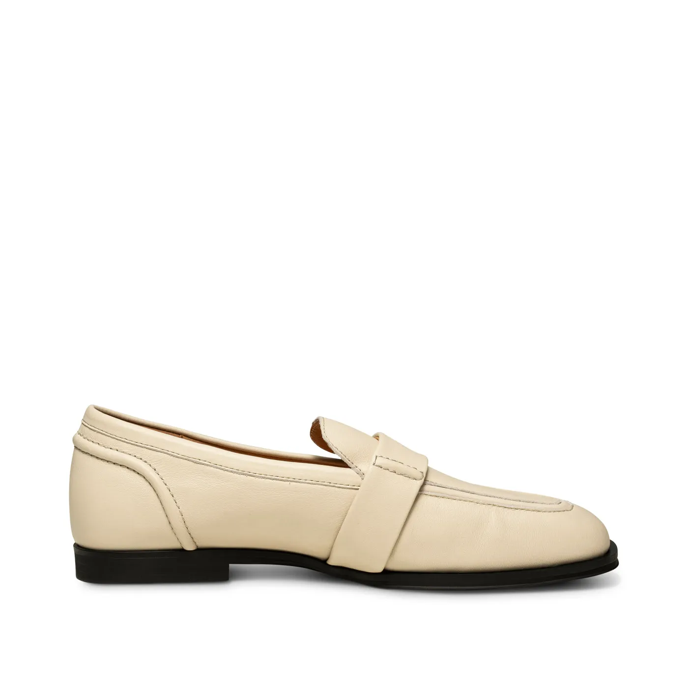 Erika saddle loafer leather - OFF WHITE