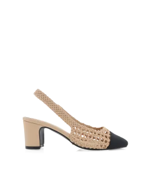 FLORIS - NOUGAT-BLACK GROSGRAIN