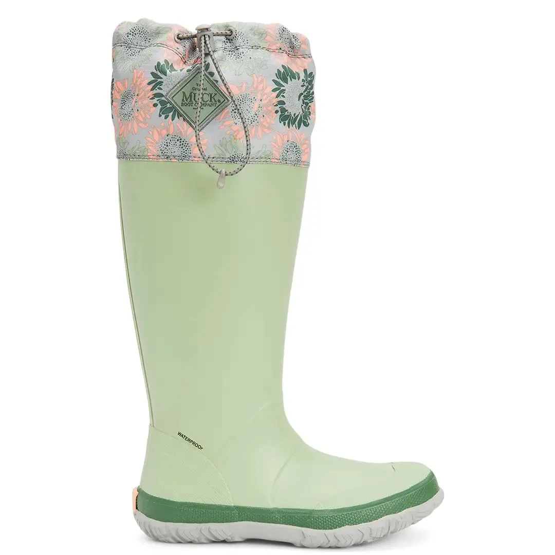 Forager Ladies Tall Wellington - Resida Green/Sunflower Print by Muckboot