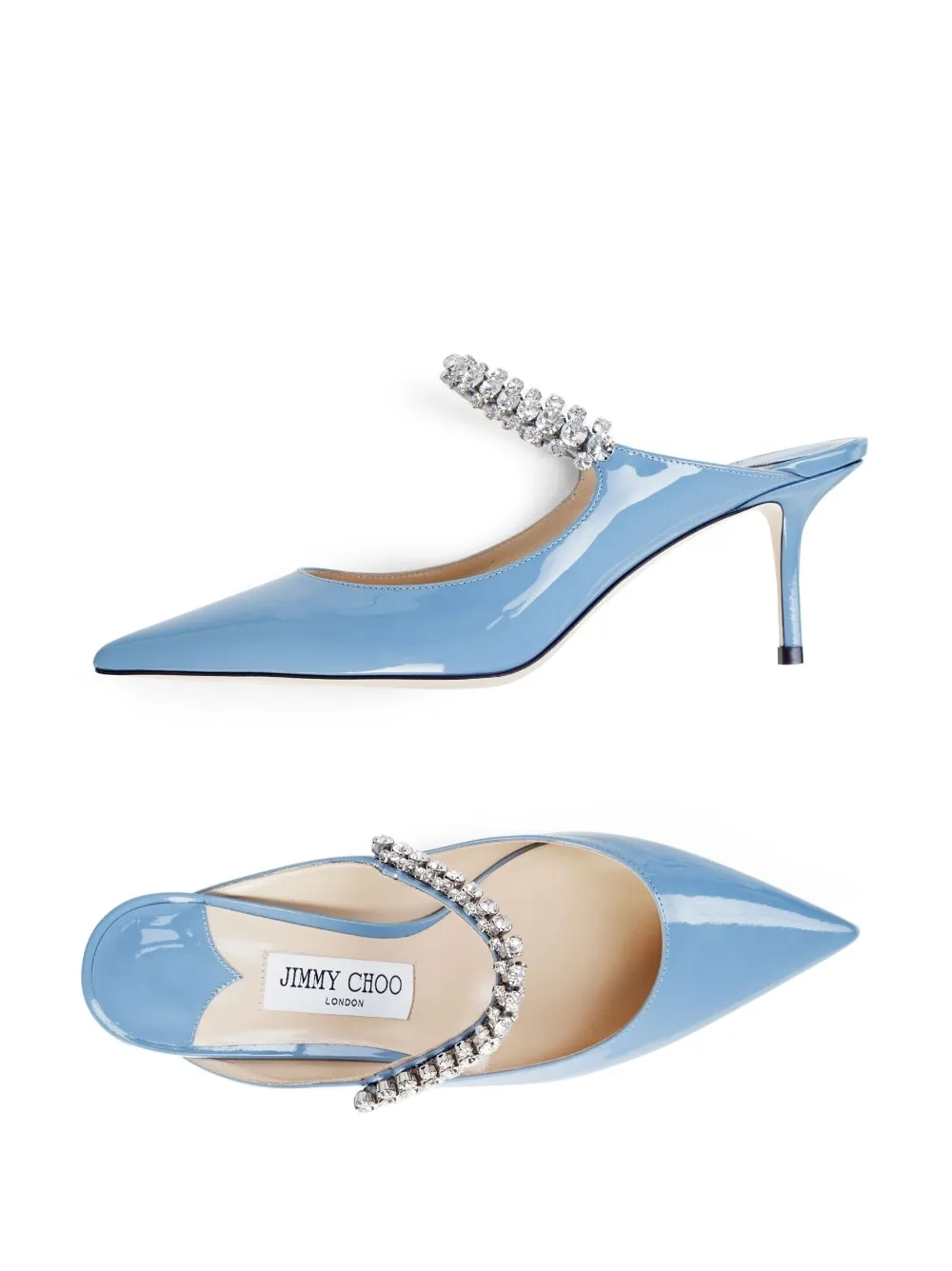 Jimmy Choo With Heel Clear Blue