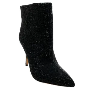 L'Agence Black Crystal Embellished Mariette Booties