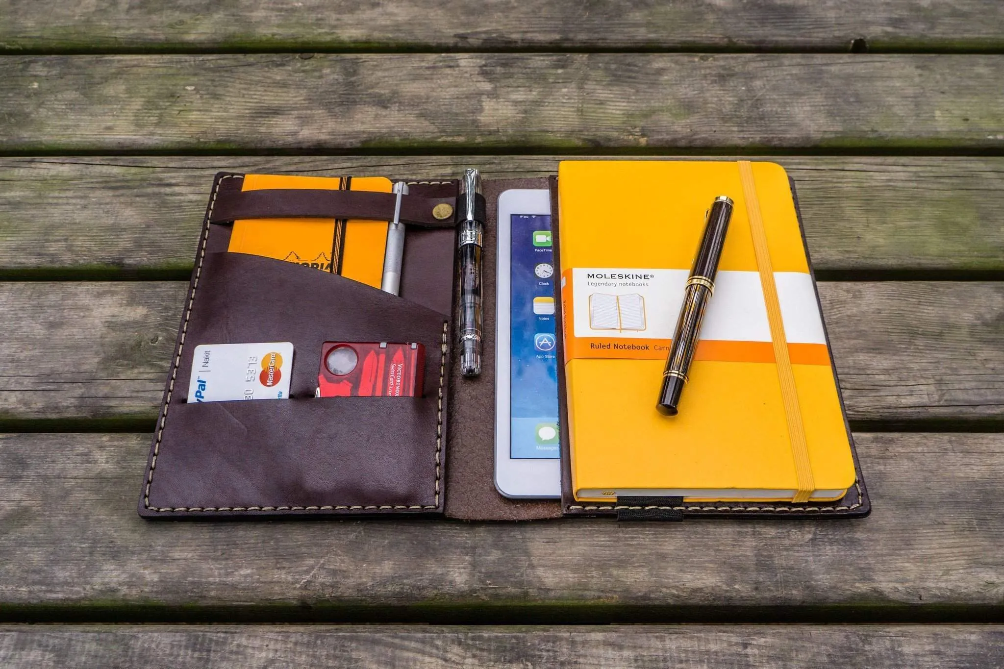 Leather Journal Cover for Leuchtturm1917 A5 Notebook - Dark Brown