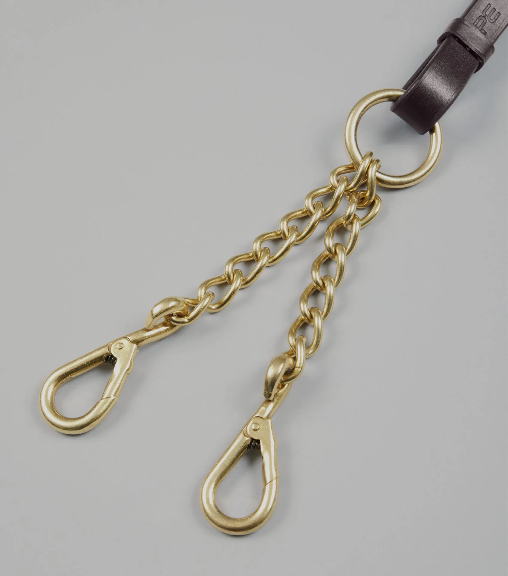 Leather Lead Rein with Chain Coupling Brown