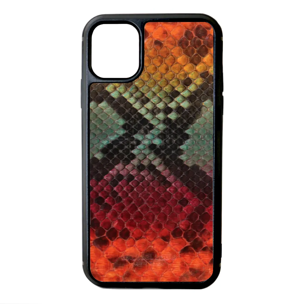 Limited Edition Genuine Multicolor "1" Python Snakeskin iPhone 12 / 12 Pro Case