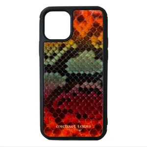 Limited Edition Genuine Multicolor "1" Python Snakeskin iPhone 12 / 12 Pro Case