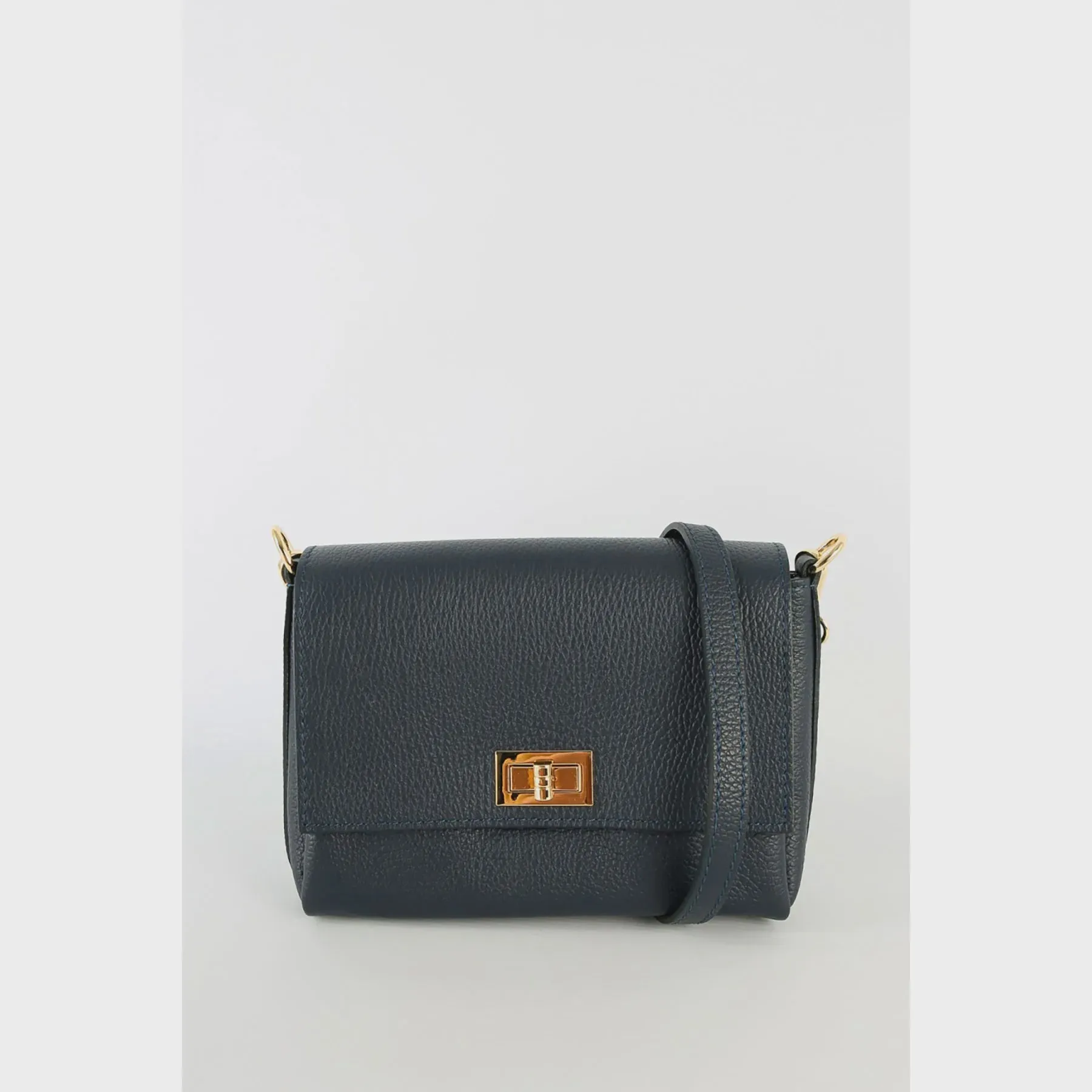 Maison Fanli Berenice Leather Handbag Navy