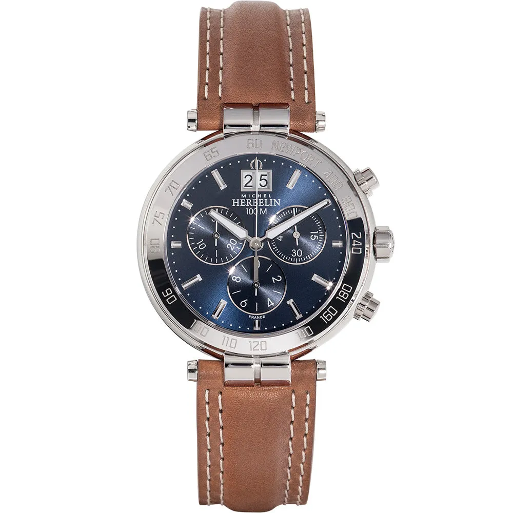 Michel Herbelin Newport 36654/AP15G0 Chronograph Brown Mens Watch