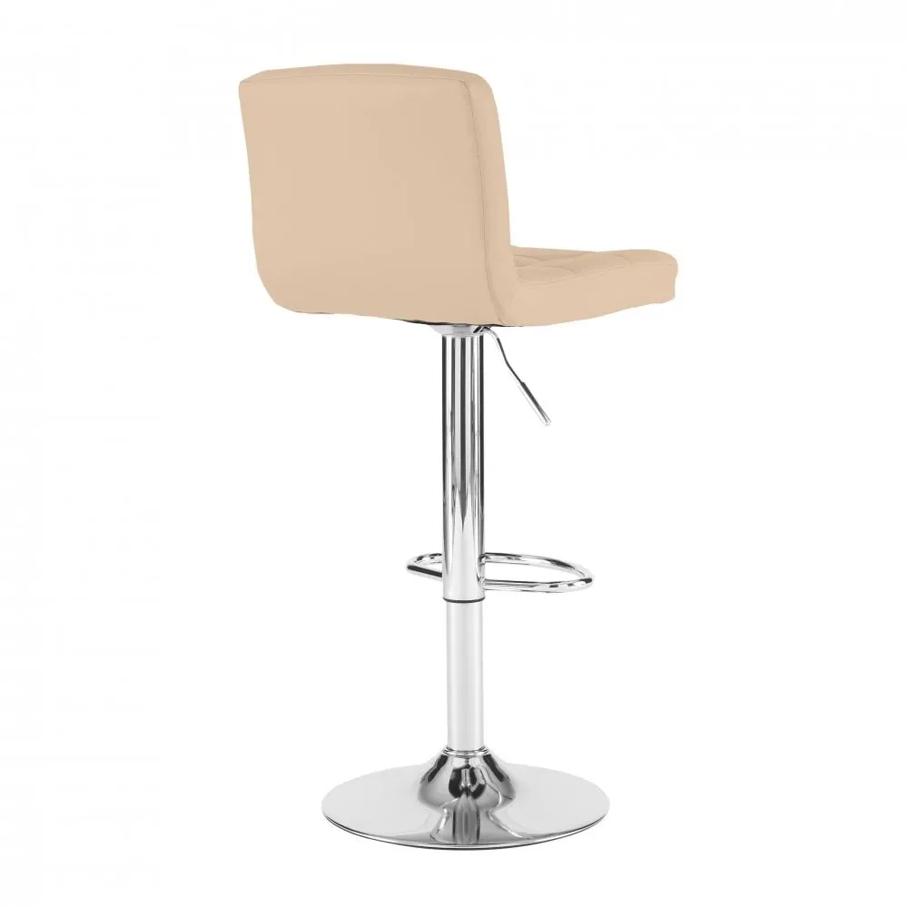 Neo Cream Faux Leather Bar Stool