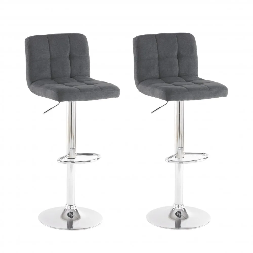 Neo Dark Grey Fabric Bar Stools