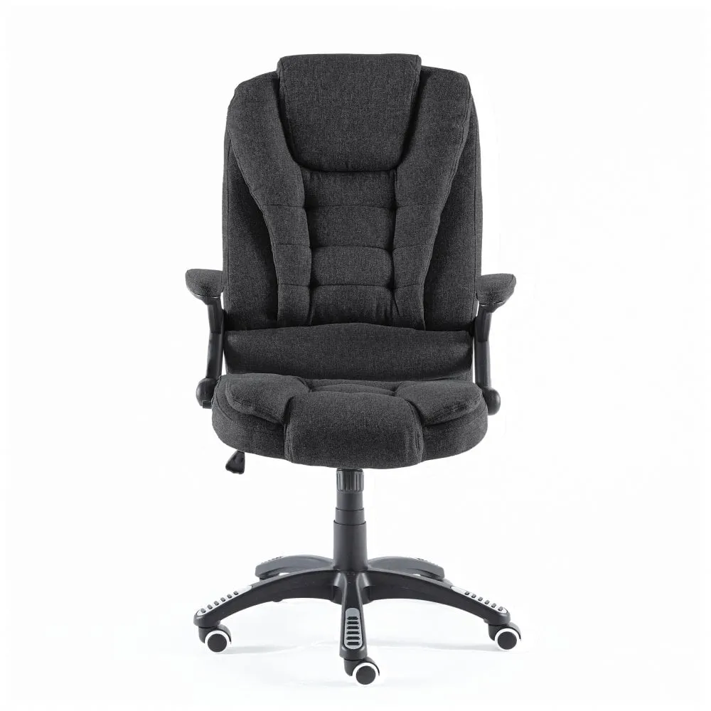 Neo Dark Grey Fabric Executive Recliner Swivel Office Chair