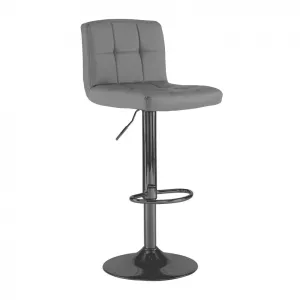 Neo Dark Grey Faux Leather Bar Stool